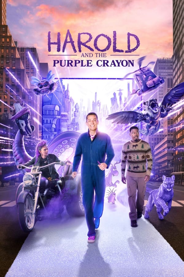โปสเตอร์หนัง Harold and the Purple Crayon (2024) แฮโรลด์กับสีเทียนมหัศจรรย์ ปี 2024